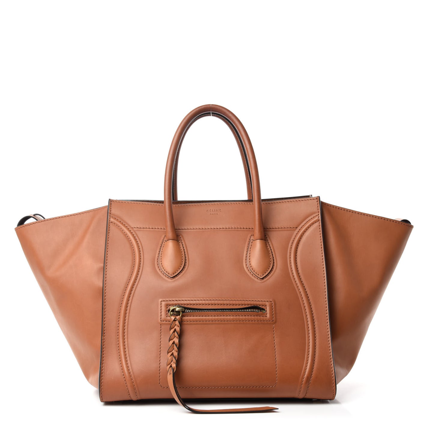 Natural Calfskin Medium Phantom Luggage Tan