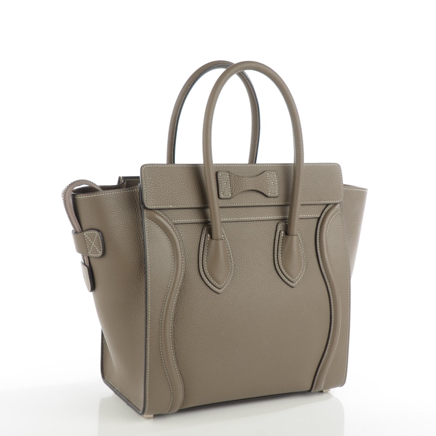 Drummed Calfskin Micro Luggage Souris