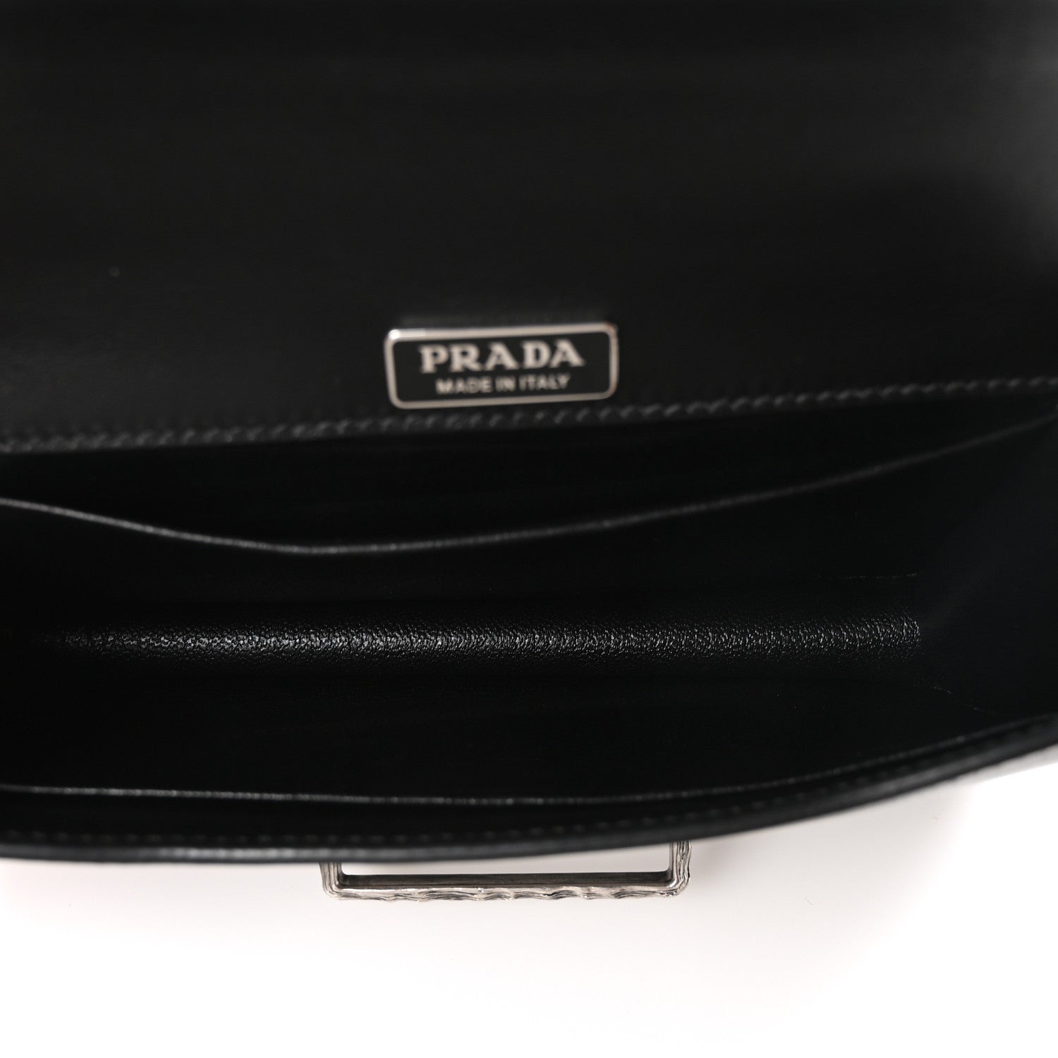 Prada Crystal City Calf Saffiano Cahier Shoulder Bag Black 5 of 9