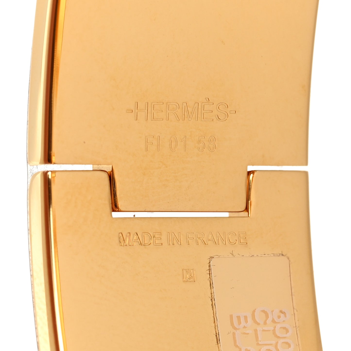 Enamel Wide Clic Clac H Bracelet GM White