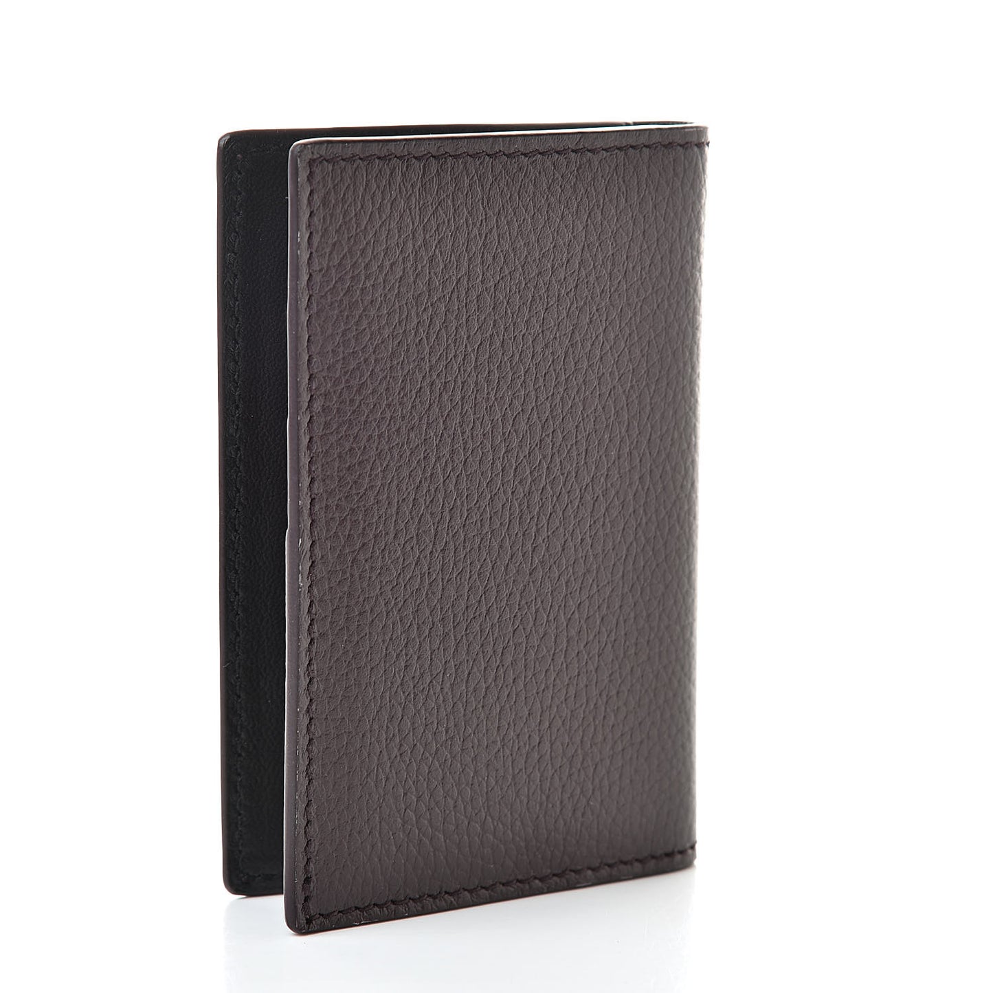 Small Grained Calfskin Skull Pocket Organizer Amaranth