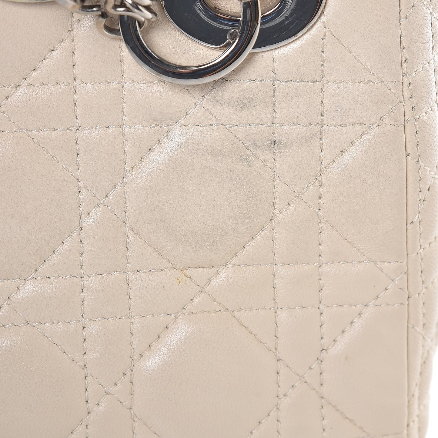 Lambskin Cannage Mini Lady Dior Light Beige