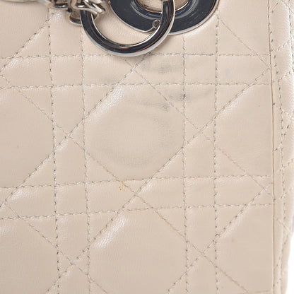 Christian Dior Lambskin Cannage Mini Lady Dior Light Beige 19 of 20