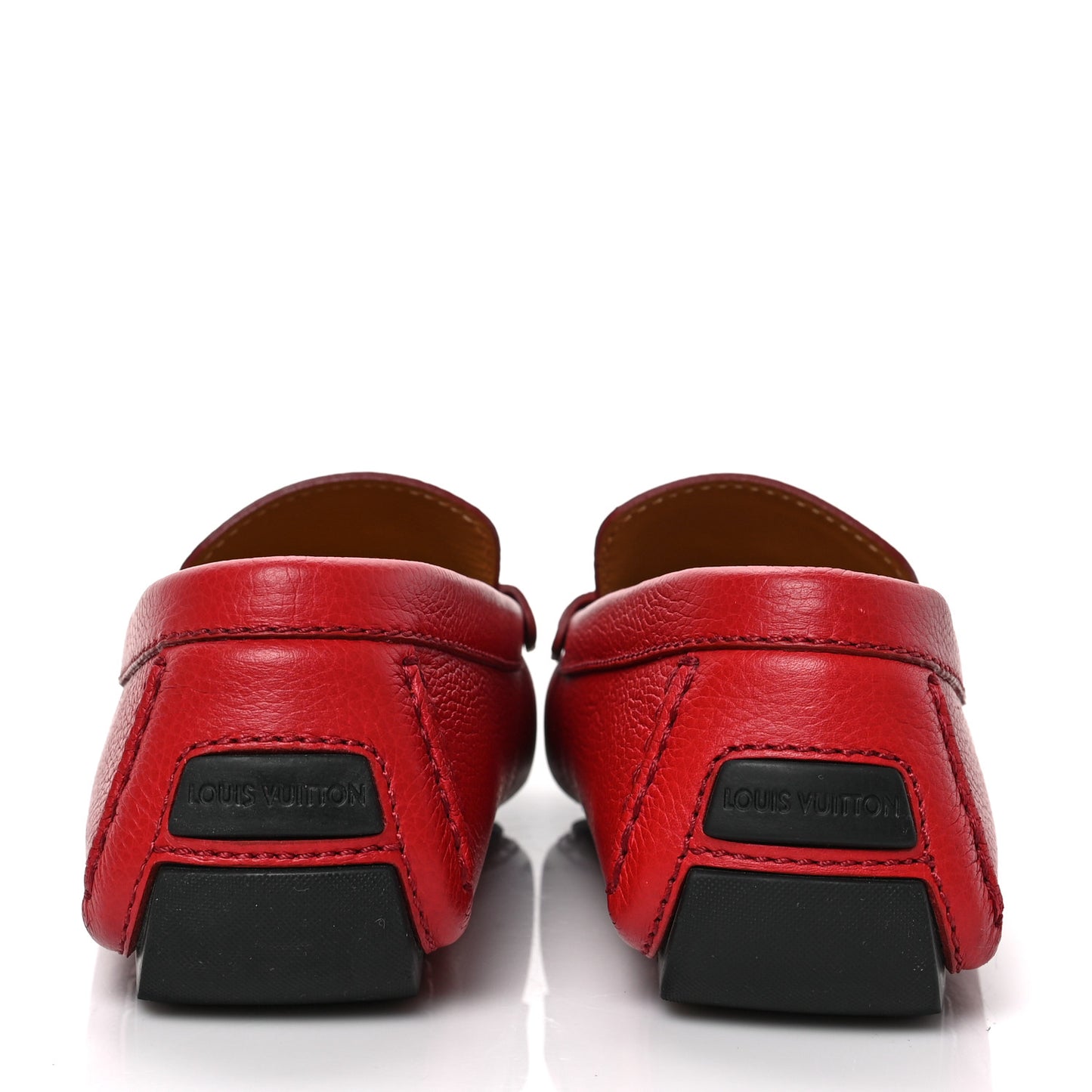 Calfskin Mens Monte Carlo Car Shoe Moccasin Loafers 8.5 Red