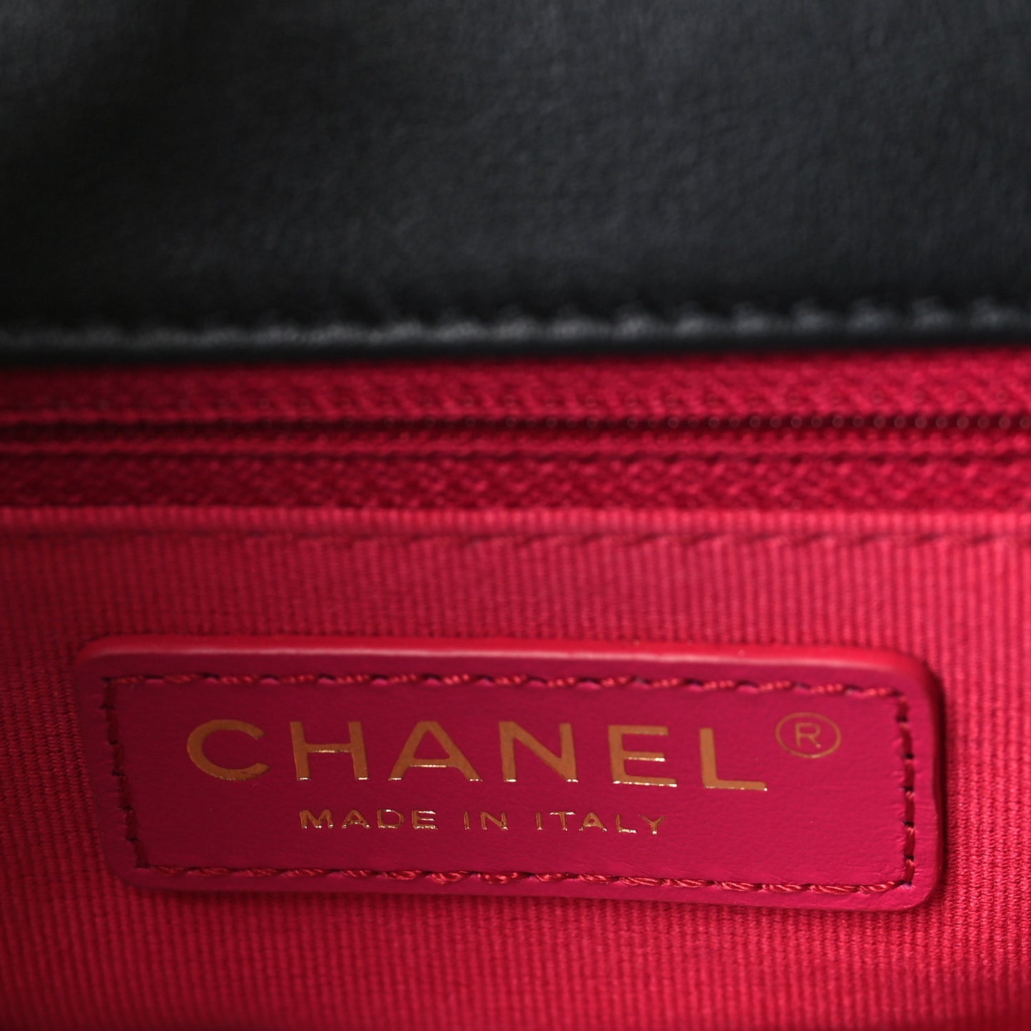 Lambskin Quilted Small Chain Flap Black