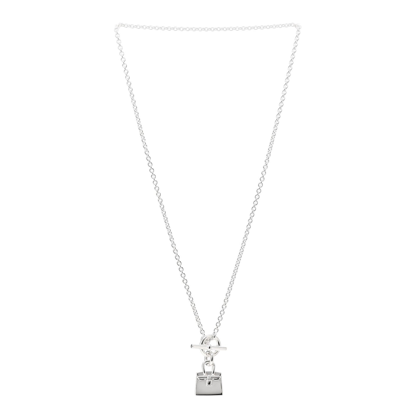 Sterling Silver Birkin Charm Pendant Necklace