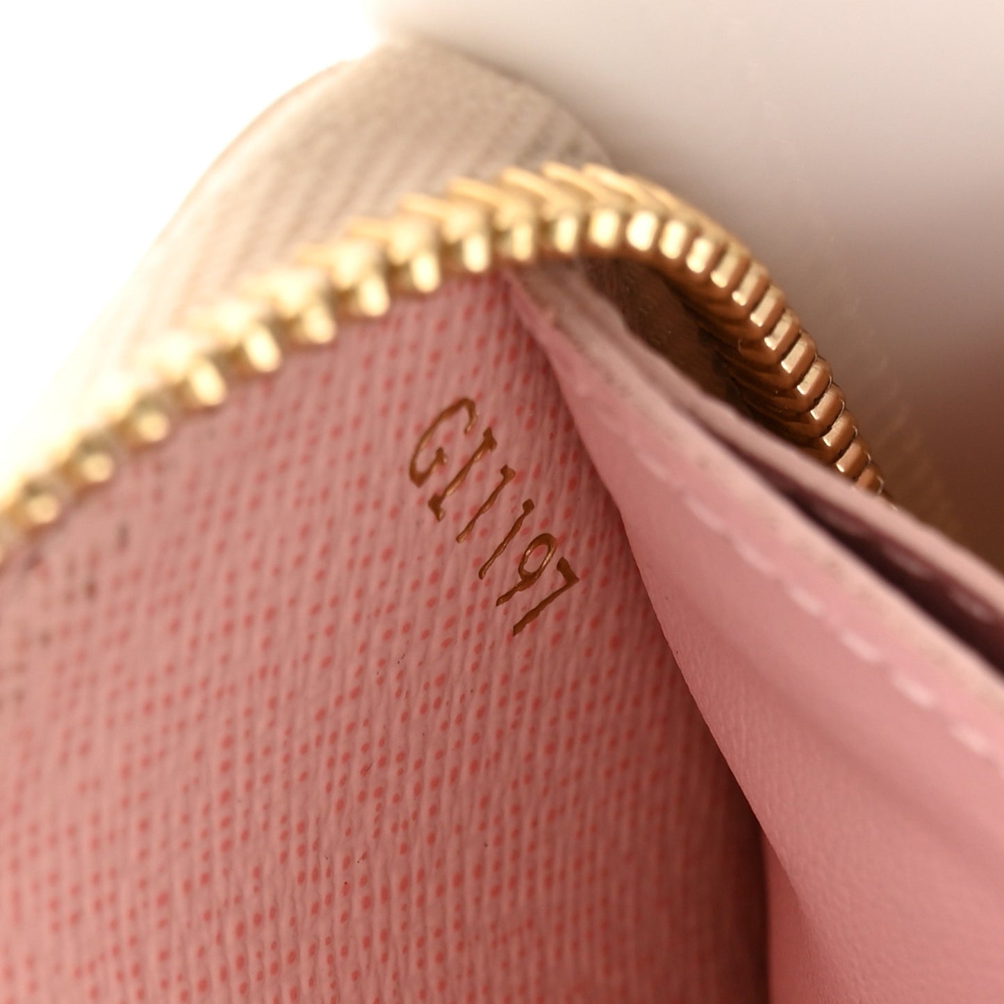 Damier Azur Clemence Wallet Rose Ballerine