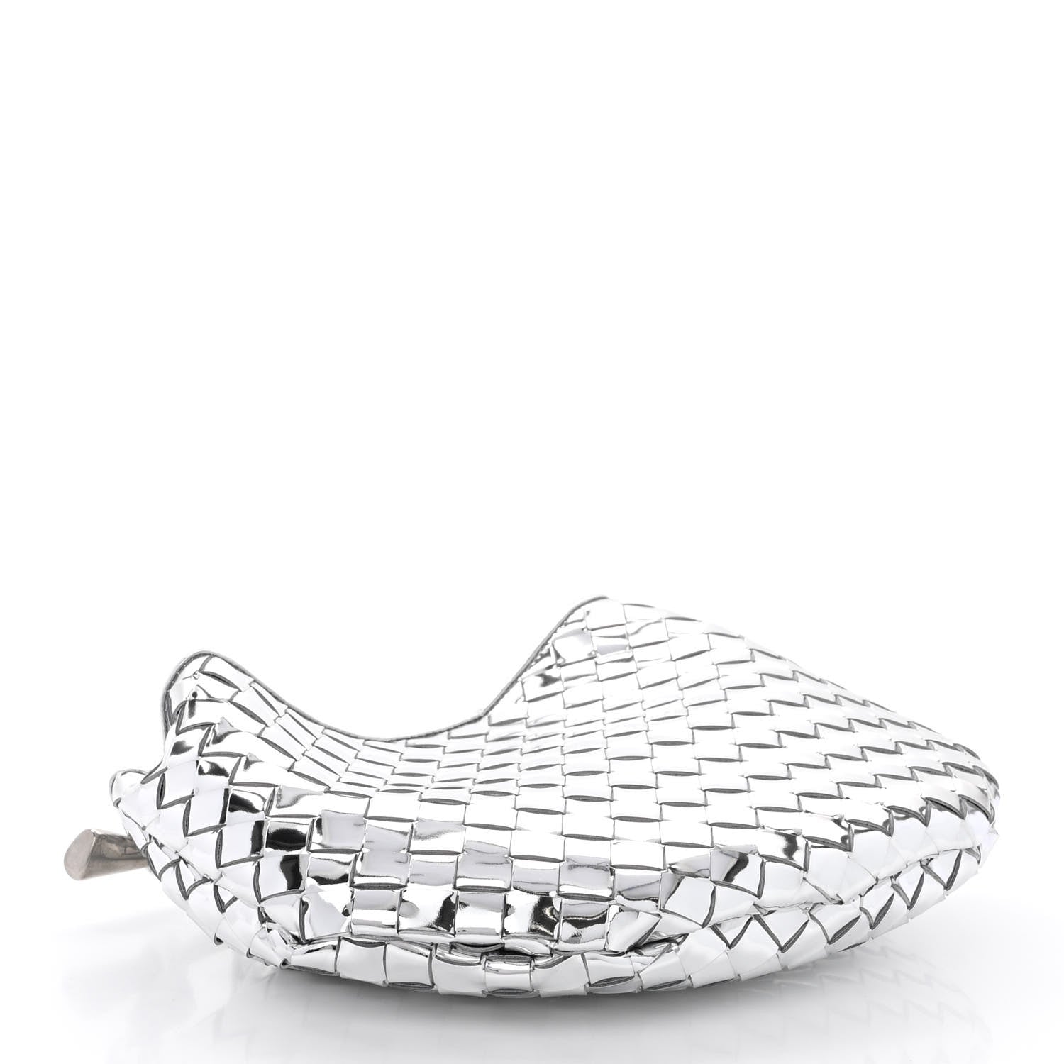 Bottega Veneta Mirror Laminated Nappa Intrecciato Sardine Bag Silver 4 of 10