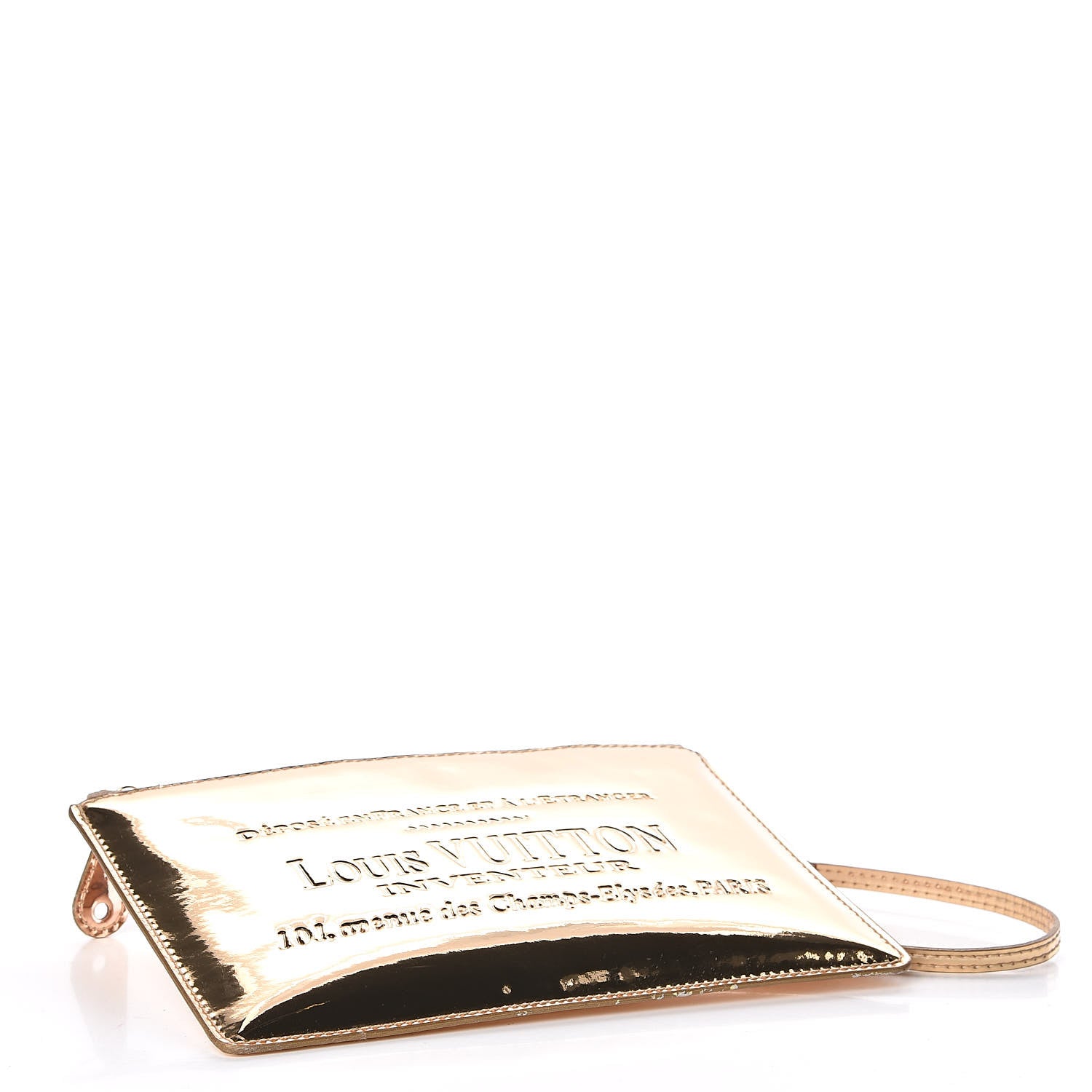 Louis Vuitton Monogram Miroir Inventeur Pochette Plat Dore Gold 4 of 6