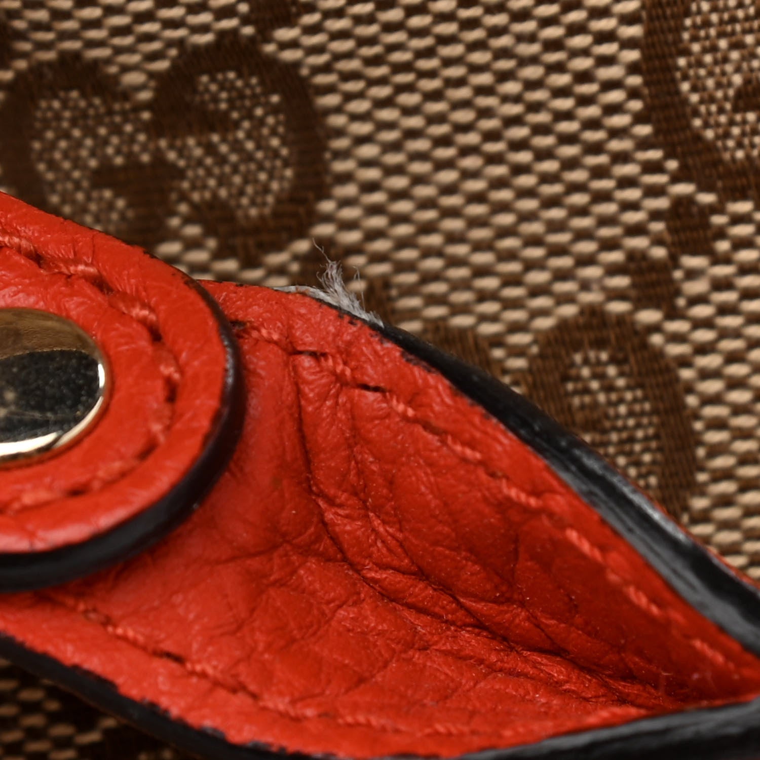 Gucci Monogram Cellarius Calfskin Medium Miss GG Top Handle Bag Beige Ebony New Dark Orange 14 of 14