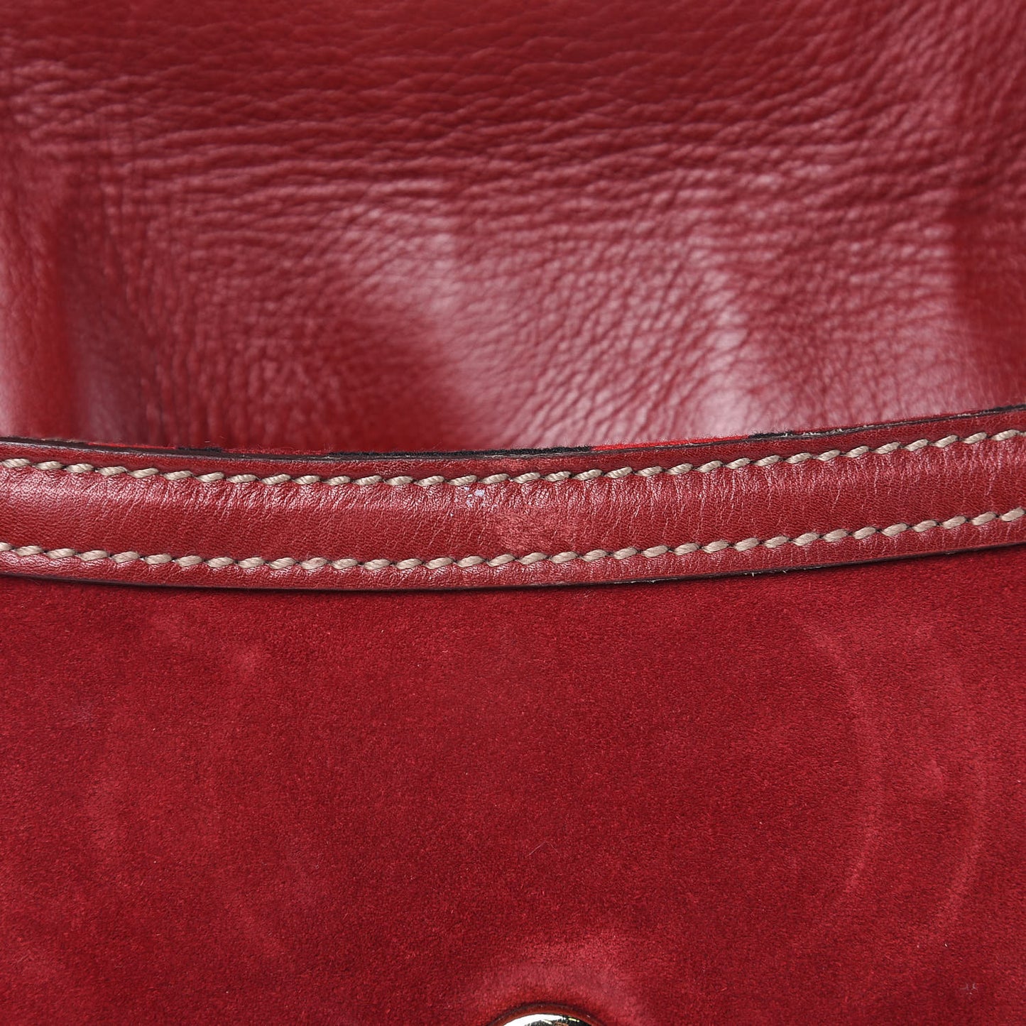 Suede Small Britt Tassel Shoulder Bag Dark Red