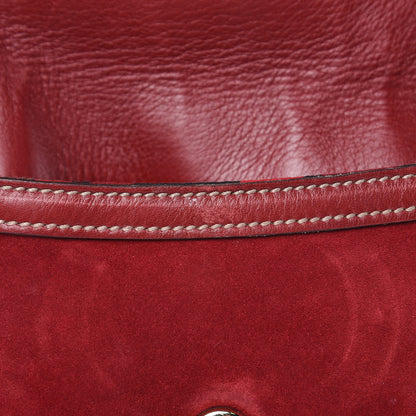 Gucci Suede Small Britt Tassel Shoulder Bag Dark Red 14 of 16