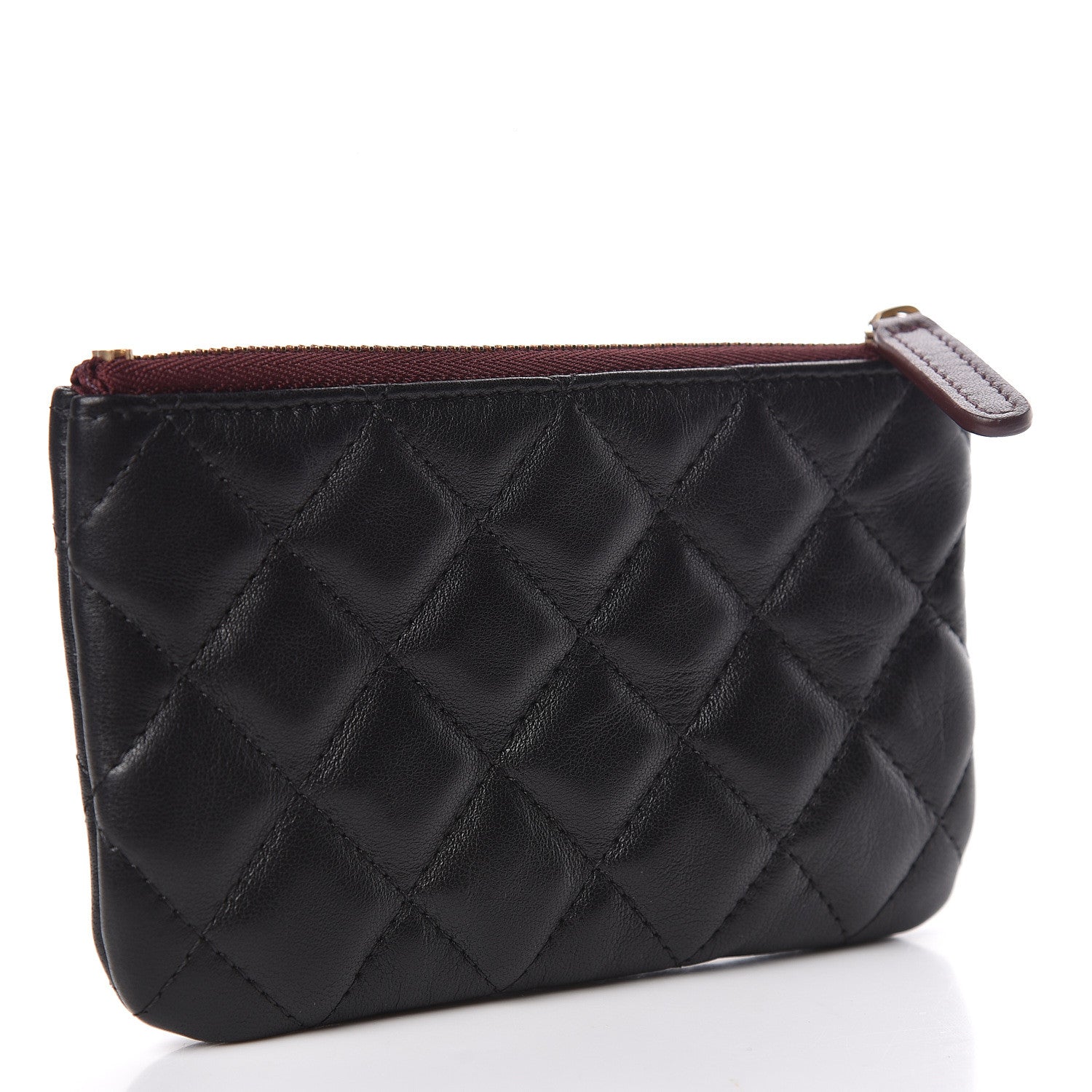 Chanel Lambskin Quilted Small Cosmetic Case Black 3 of 8
