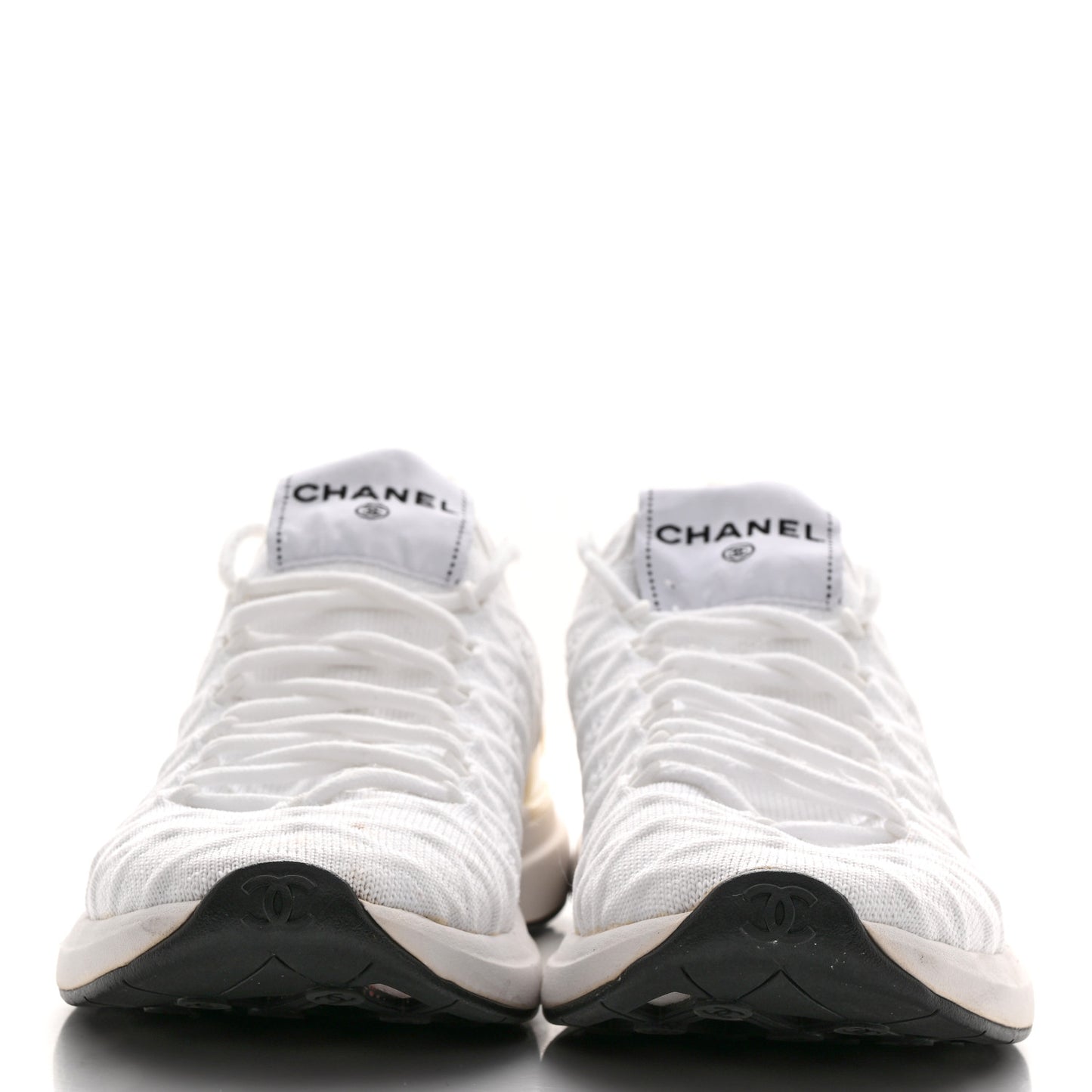 Mixed Fibers Quilted Womens CC Sneakers 37 White