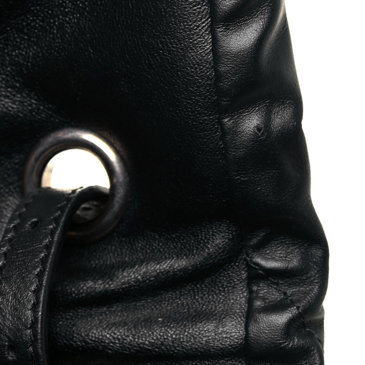 Nappa Calfskin Quilted Large Touch Shoulder Bag Black