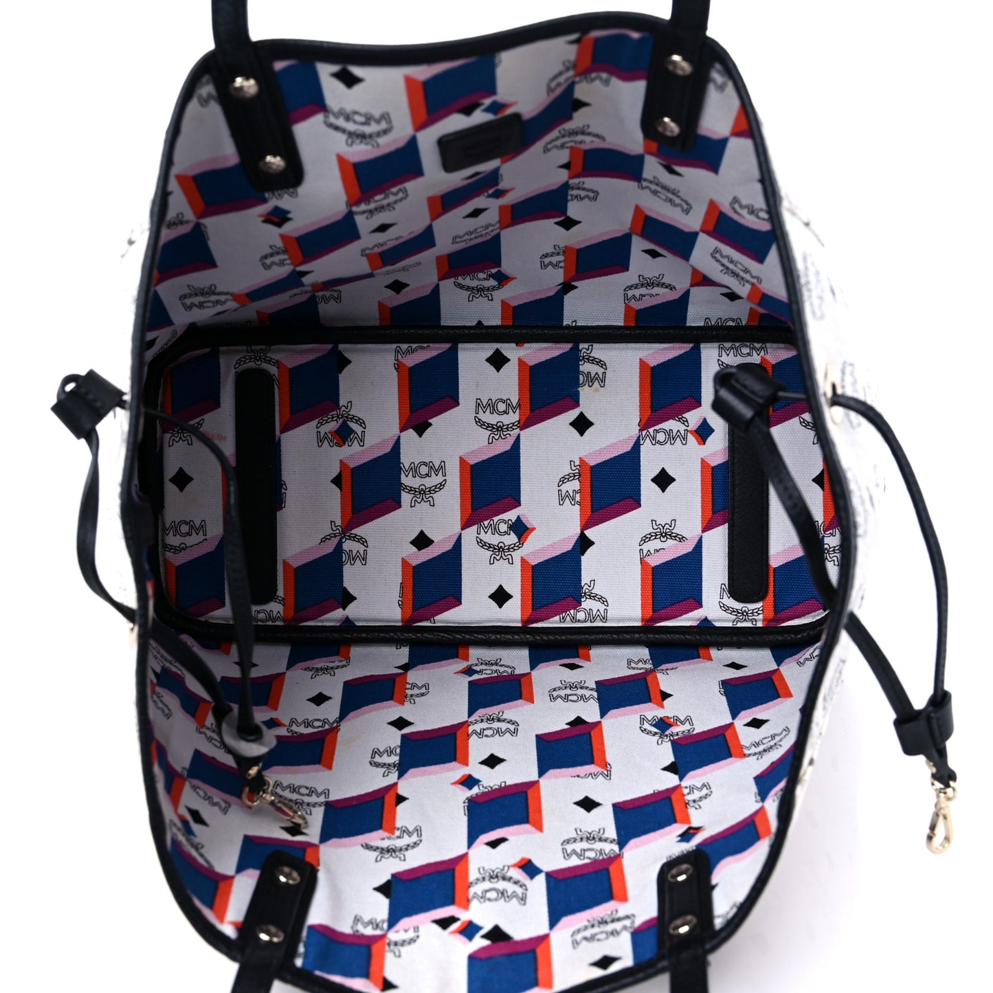 Visetos Medium Project Reversible Shopper Tote White