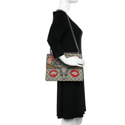 Gucci GG Supreme Monogram L'Aveugle Par Amour Embroidered Medium Dionysus Shoulder Bag Multicolor 2 of 15