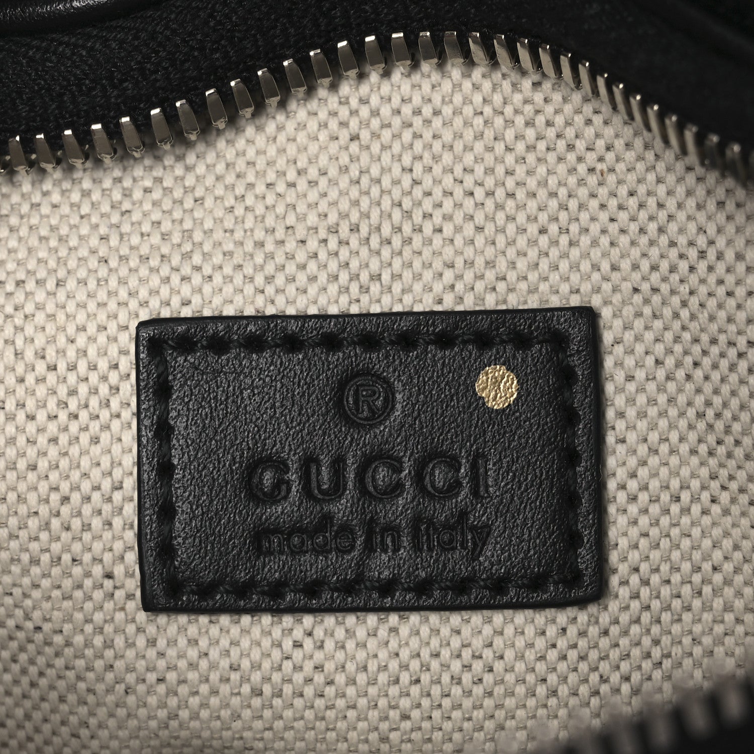 Gucci Calfskin GG Tennis Embossed Belt Bag Black 6 of 12