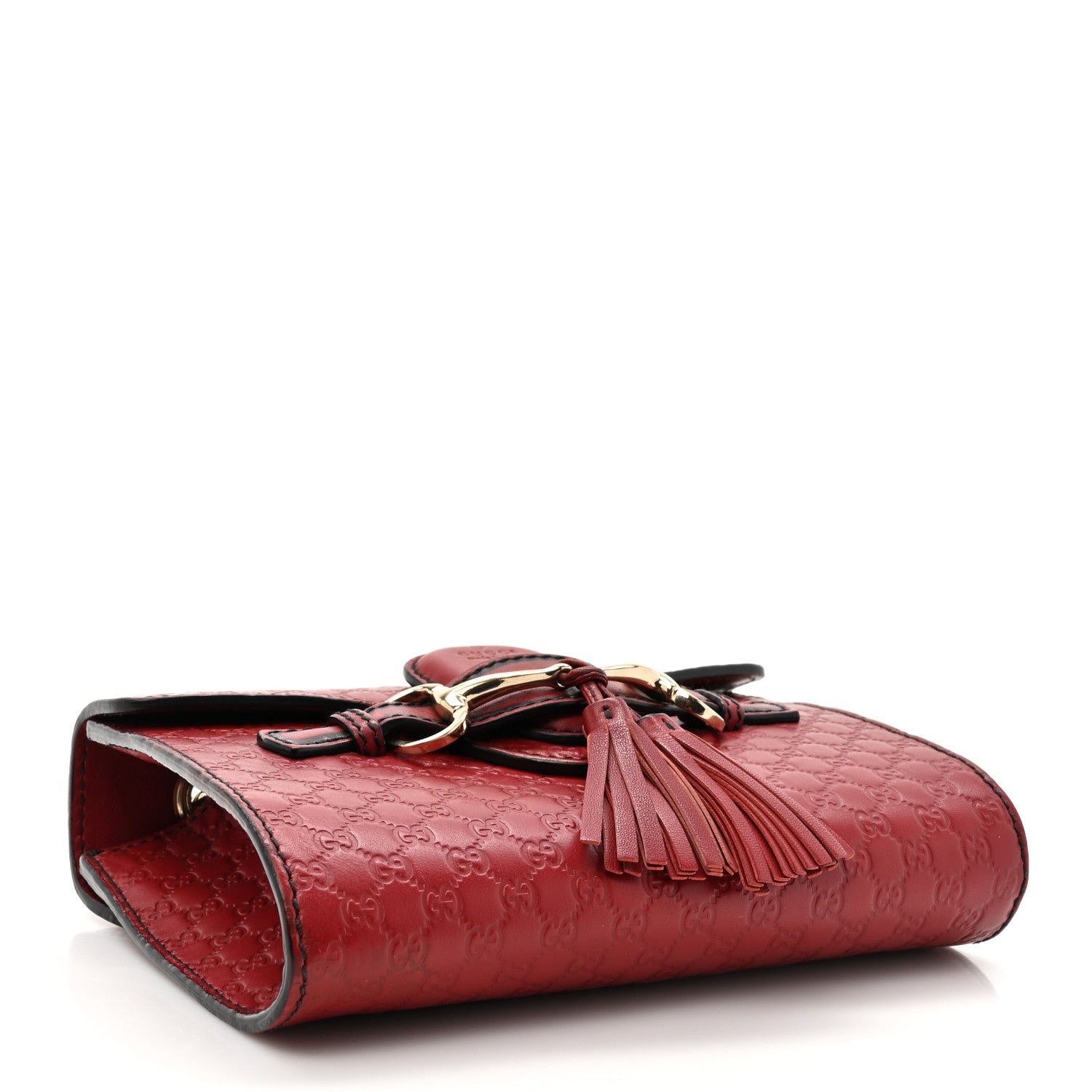 Gucci Soft Microguccissima Mini Emily Chain Shoulder Bag Rosso 4 of 17