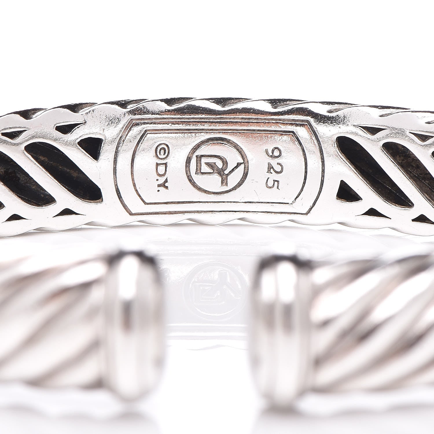 David Yurman Sterling Silver Sculpted Cable Bracelet 3 of 4