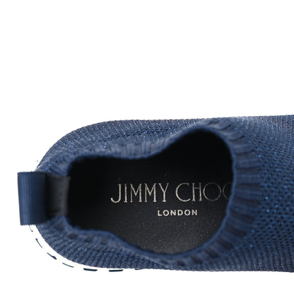 Jimmy Choo Lurex Knit Norway Sneakers 36 Navy 7 of 7