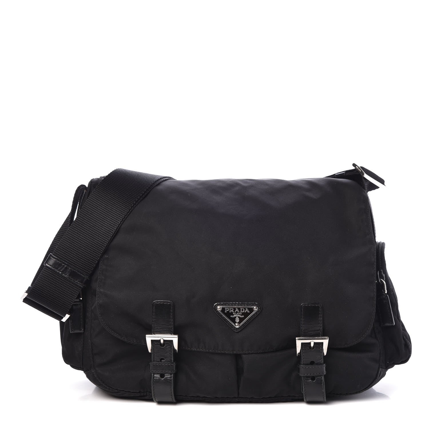 Prada Nylon Vela Messenger Bag Black 1 of 7