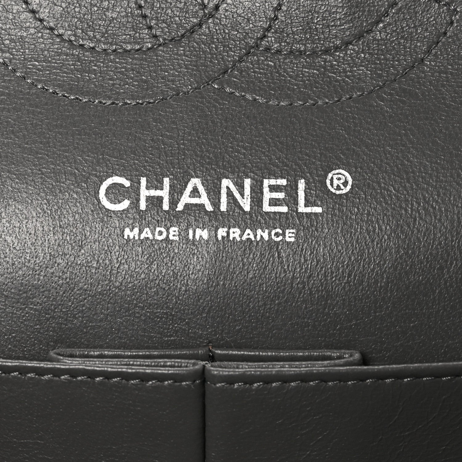 Chanel Lambskin Quilted Medium Double Flap Dark Grey 6 of 12