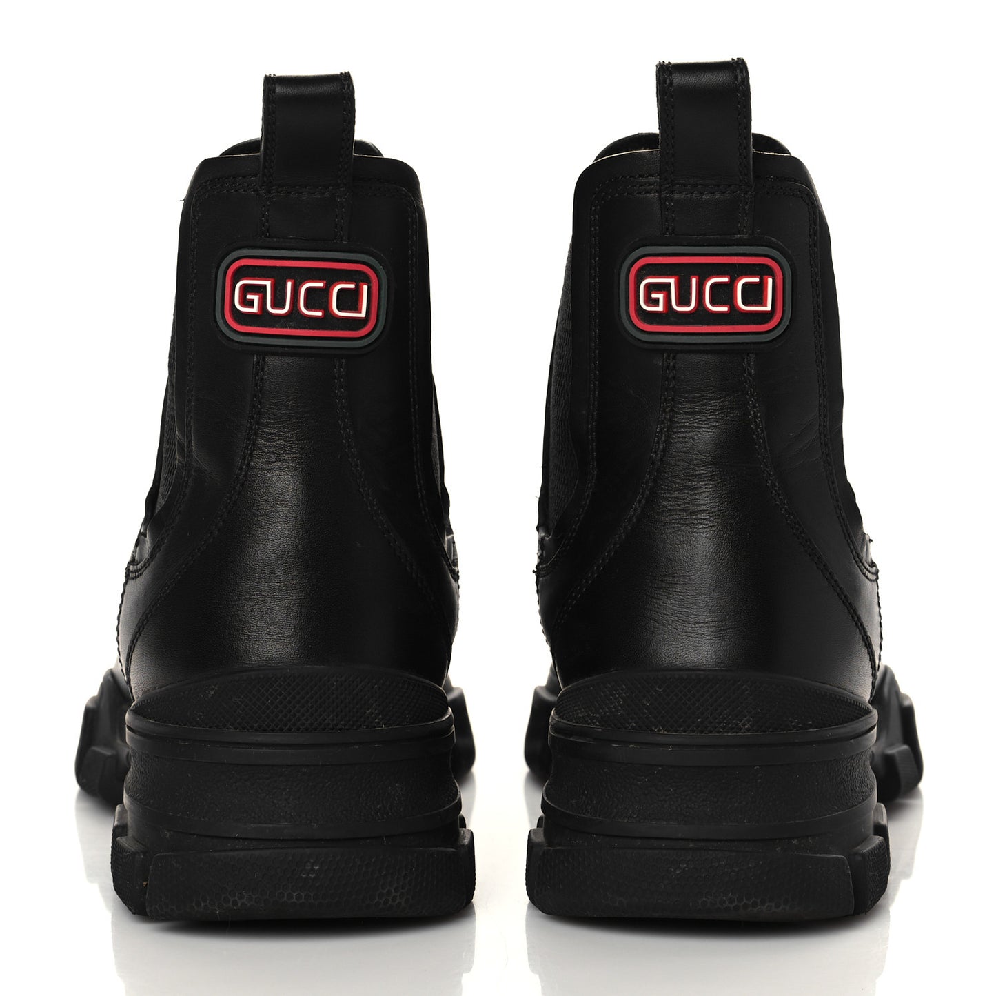 Calfskin Logo Ankle Boots 40 Black