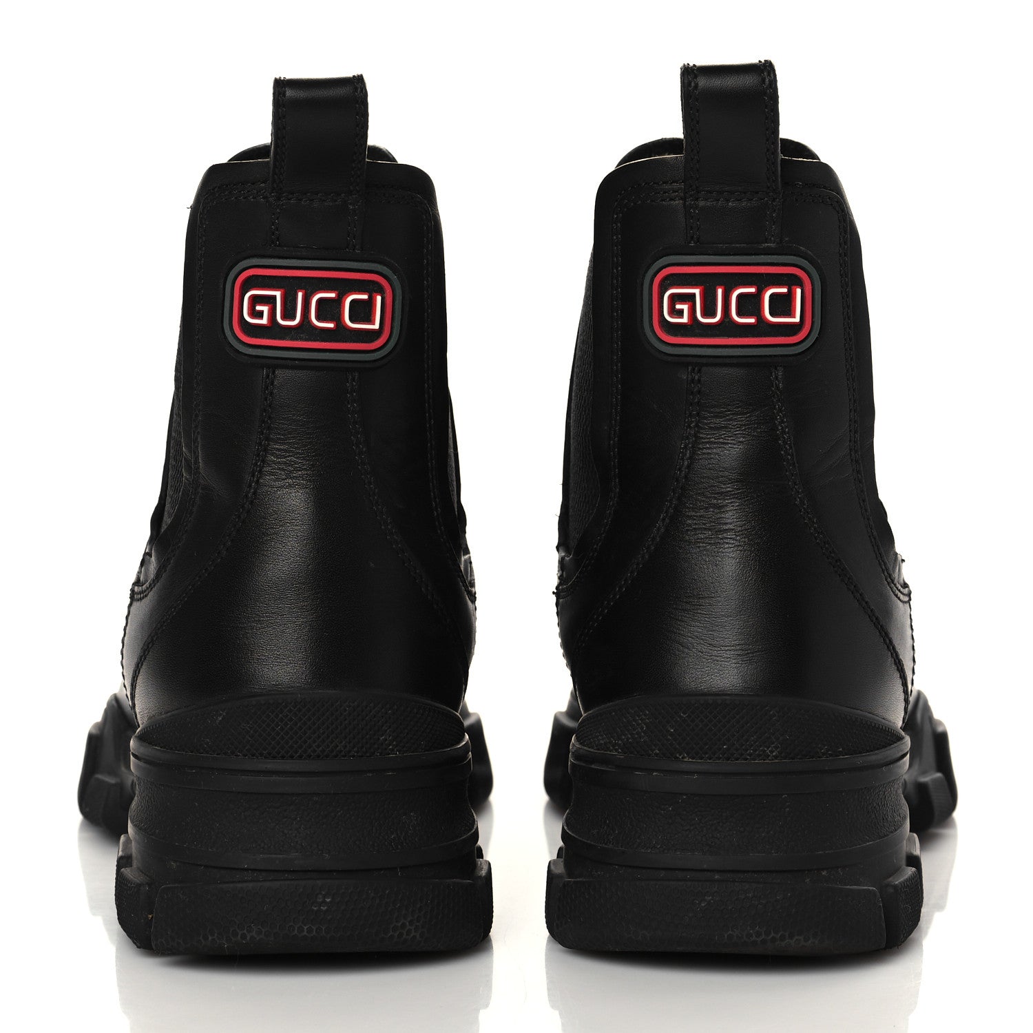 Gucci Calfskin Logo Ankle Boots 40 Black 5 of 9