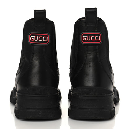Gucci Calfskin Logo Ankle Boots 40 Black 5 of 9