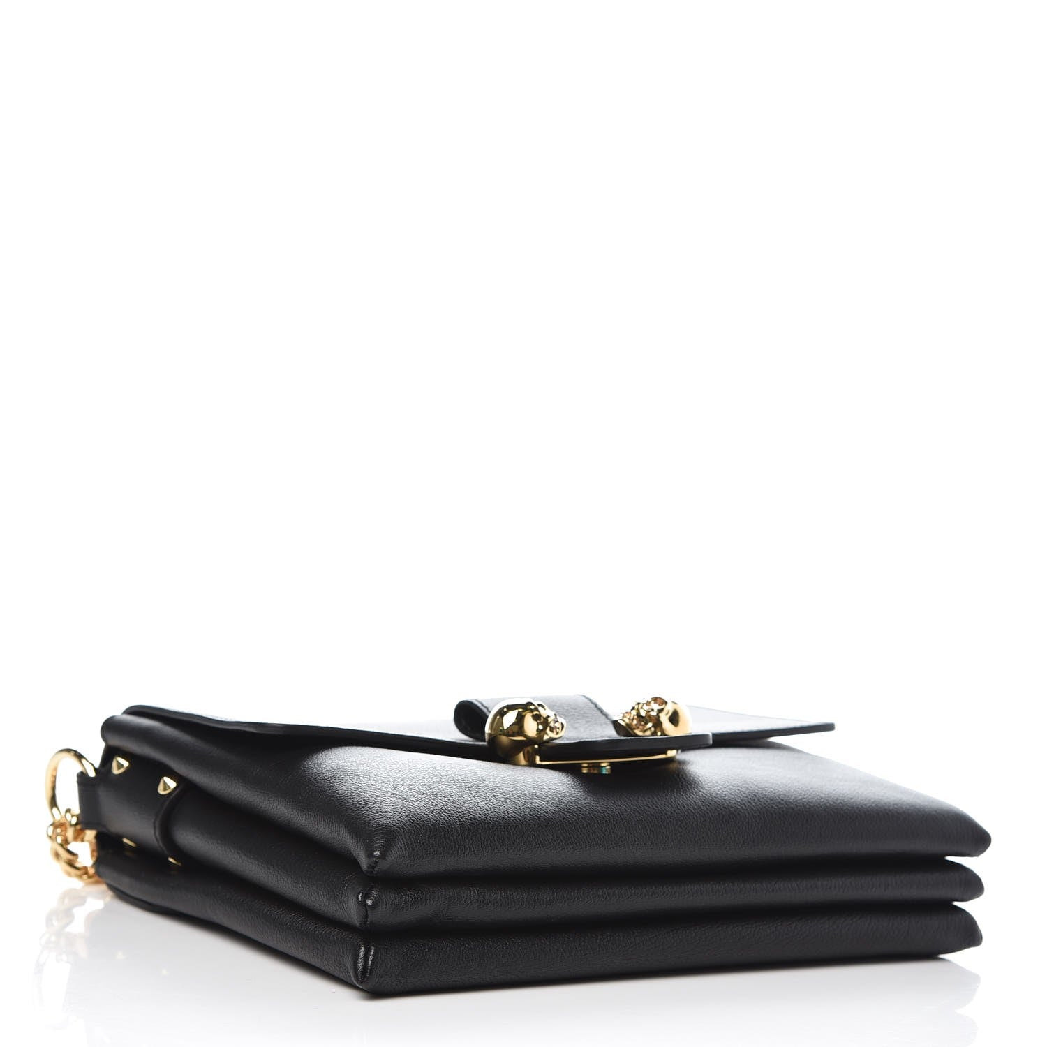 Alexander McQueen Grained Calfskin Twin Skull Crossbody Black 4 of 9