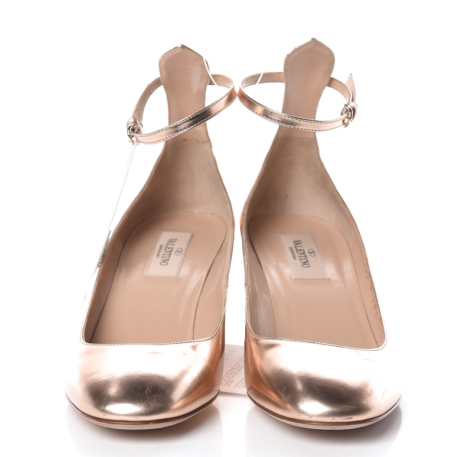 Valentino Garavani Metallic Nappa Tan-Go Mary Jane 60mm Pumps 38.5 Soft Noisette 2 of 14