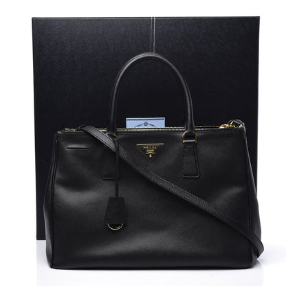 Prada Saffiano Medium Galleria Double Zip Tote Black 11 of 11