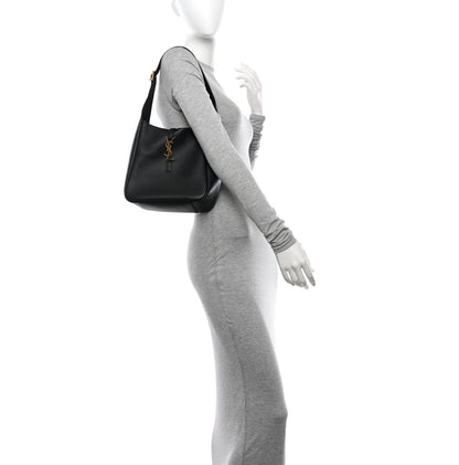 Saint Laurent Smooth Calfskin Small Le 5 A 7 Soft Hobo Black 2 of 9