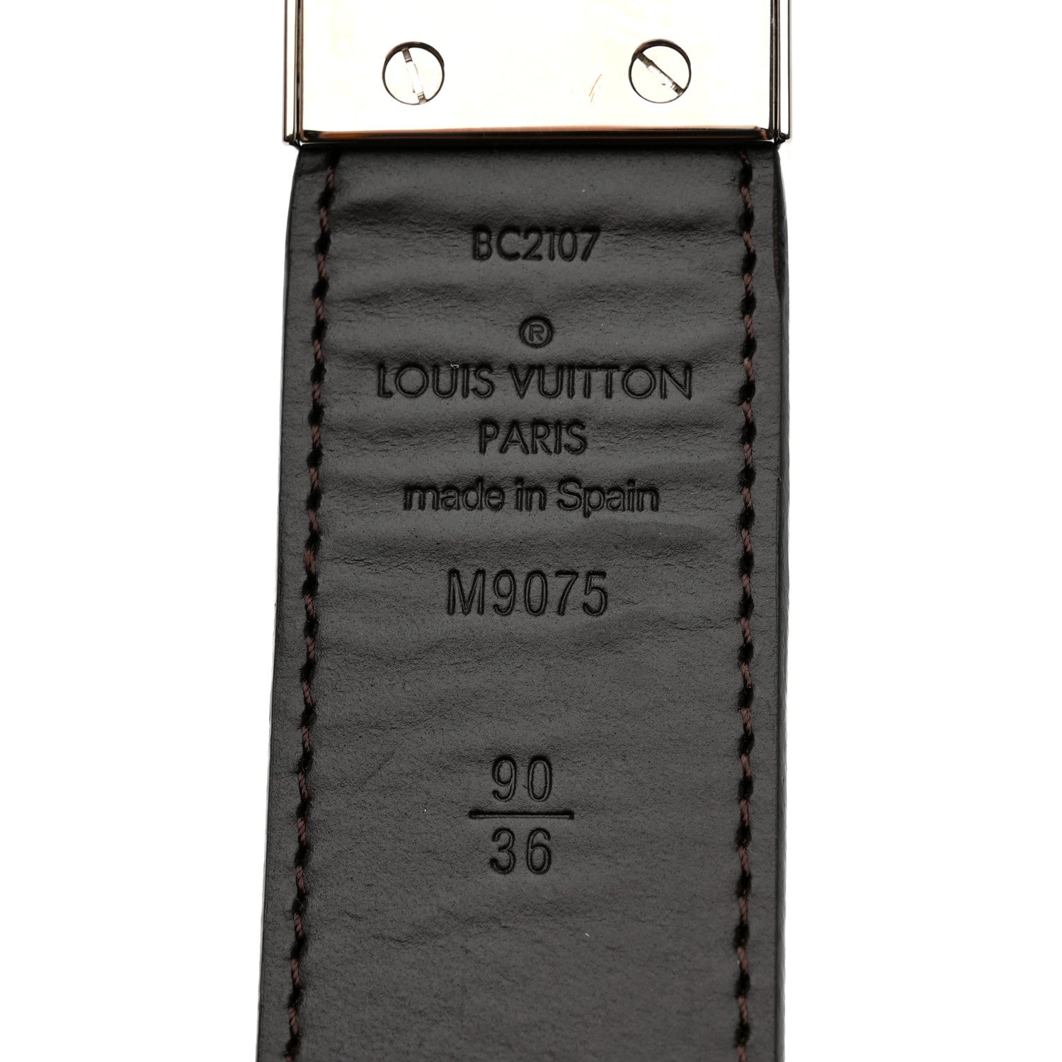 Louis Vuitton Damier Ebene Belt 90 36 5 of 7