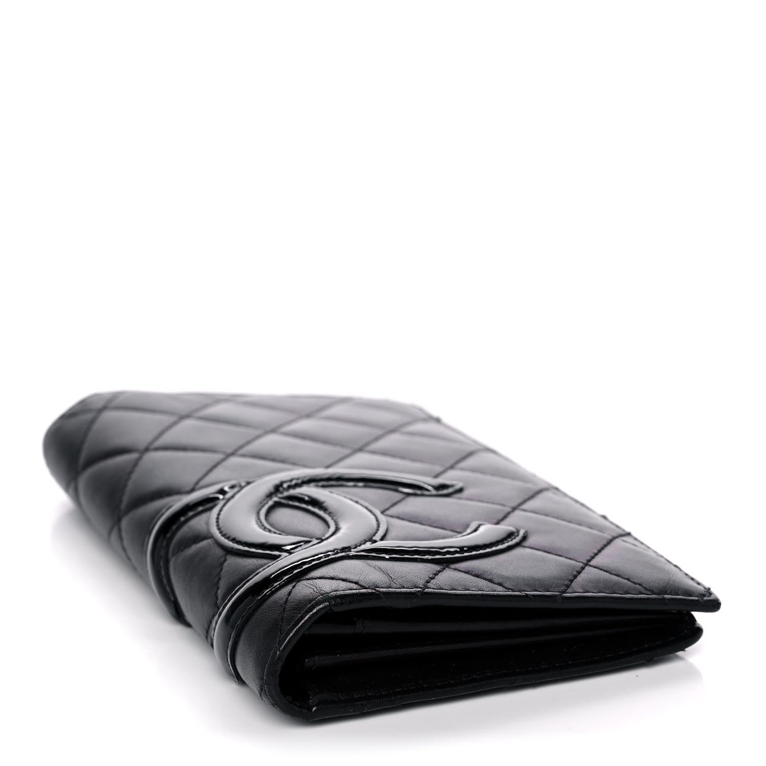 Chanel Calfskin Quilted Cambon Yen Wallet Black 4 of 11