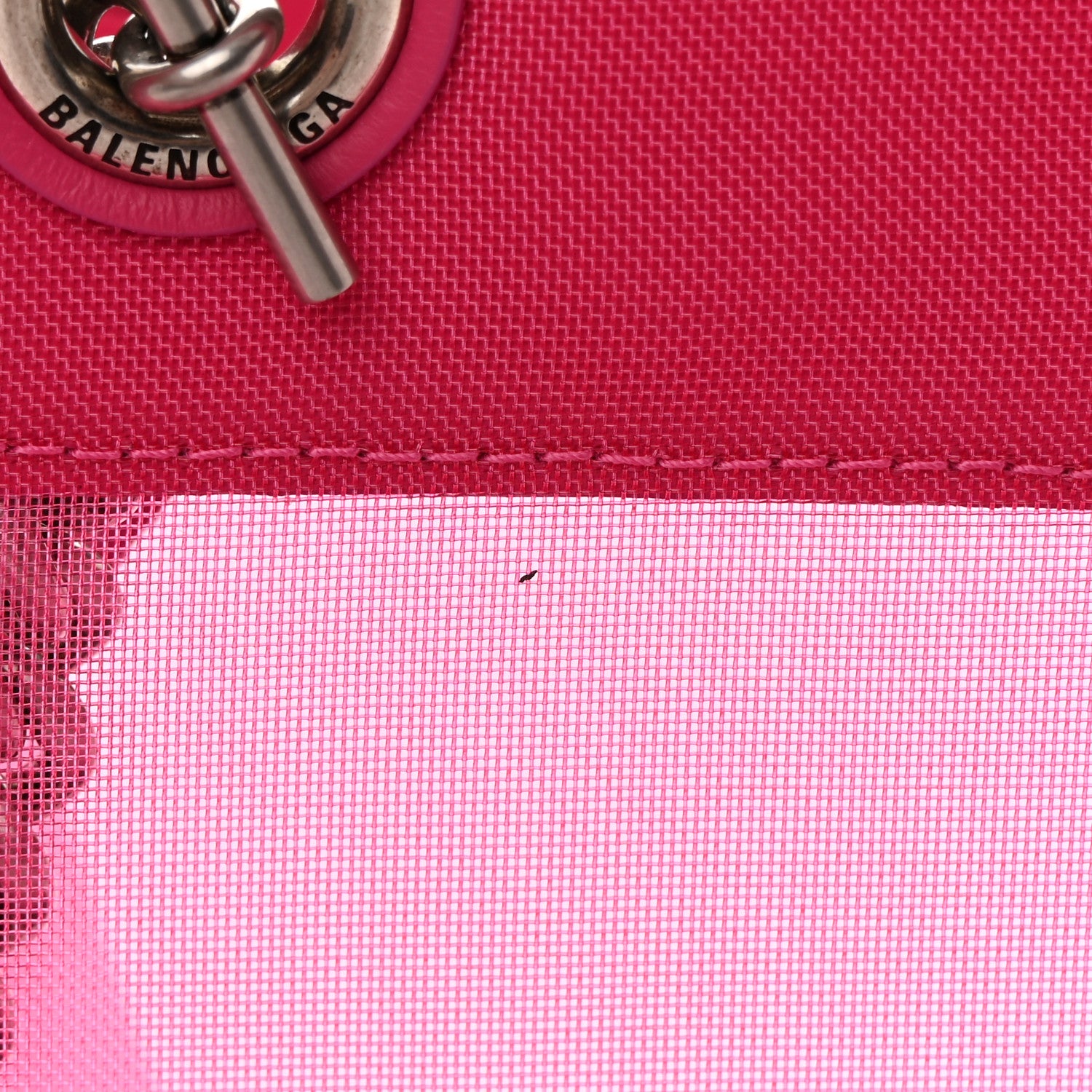 Balenciaga Mesh Large Duty Free Tote Fuchsia White 14 of 15