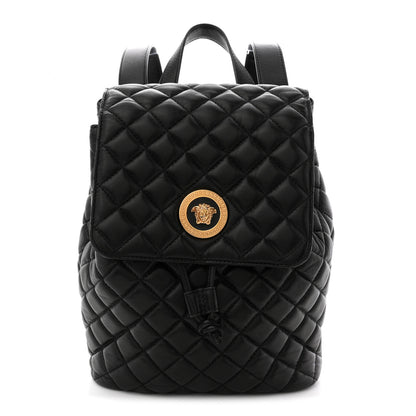 Versace Calfskin Quilted Medusa Backpack Black 1 of 9