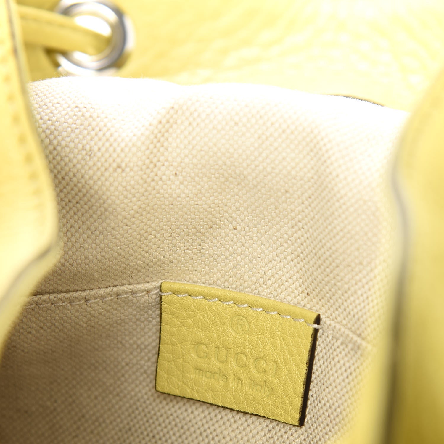 Gucci Cellarius Calfskin Medium Bamboo Backpack Mimosa Flower 5 of 9