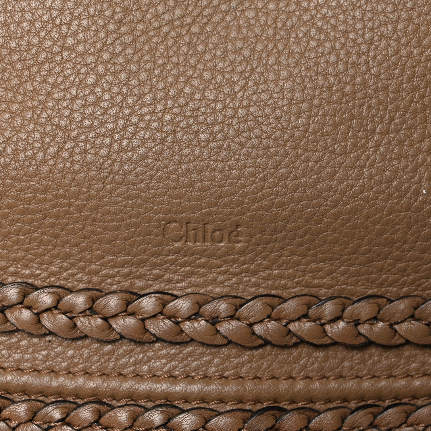 Chloe Calfskin Braided Medium Marcie Satchel Nut 20 of 28