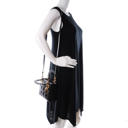Christian Dior Lambskin Cannage Mini Lady Dior Black 2 of 7