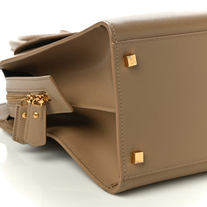 Saint Laurent Grain De Poudre Medium Uptown Tote Dark Latte 9 of 10