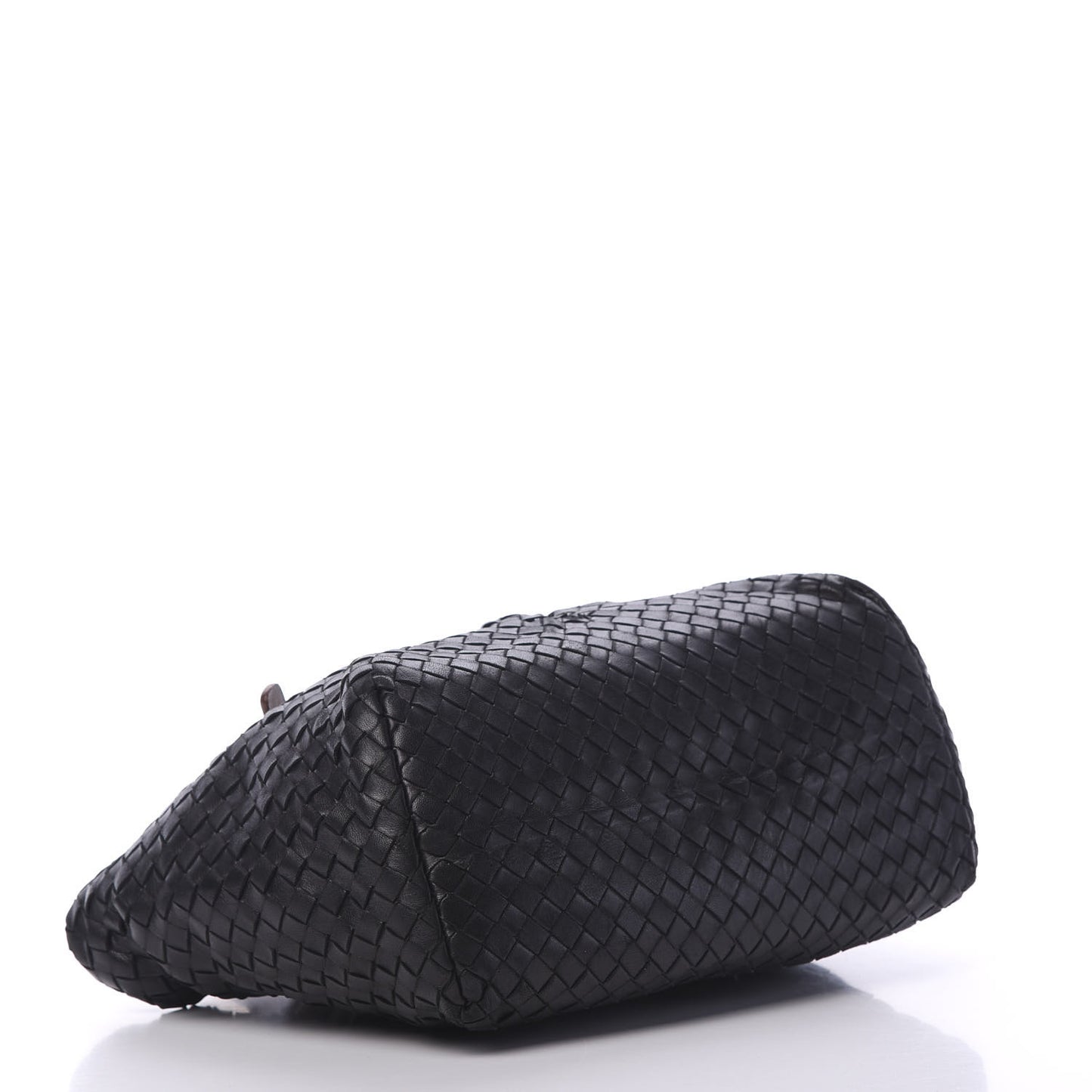 Nappa Intrecciato Mini Marquise Flower Tote Black