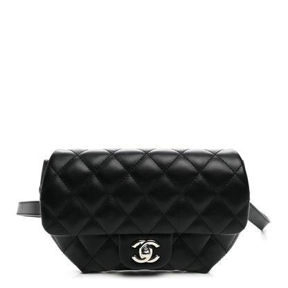 Chanel Calfskin Quilted CC Uniform Flap Belt Bag Black 1 of 9