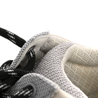 Chanel Nylon Calfskin Suede Womens CC Sneakers 36.5 Grey White 10 of 13