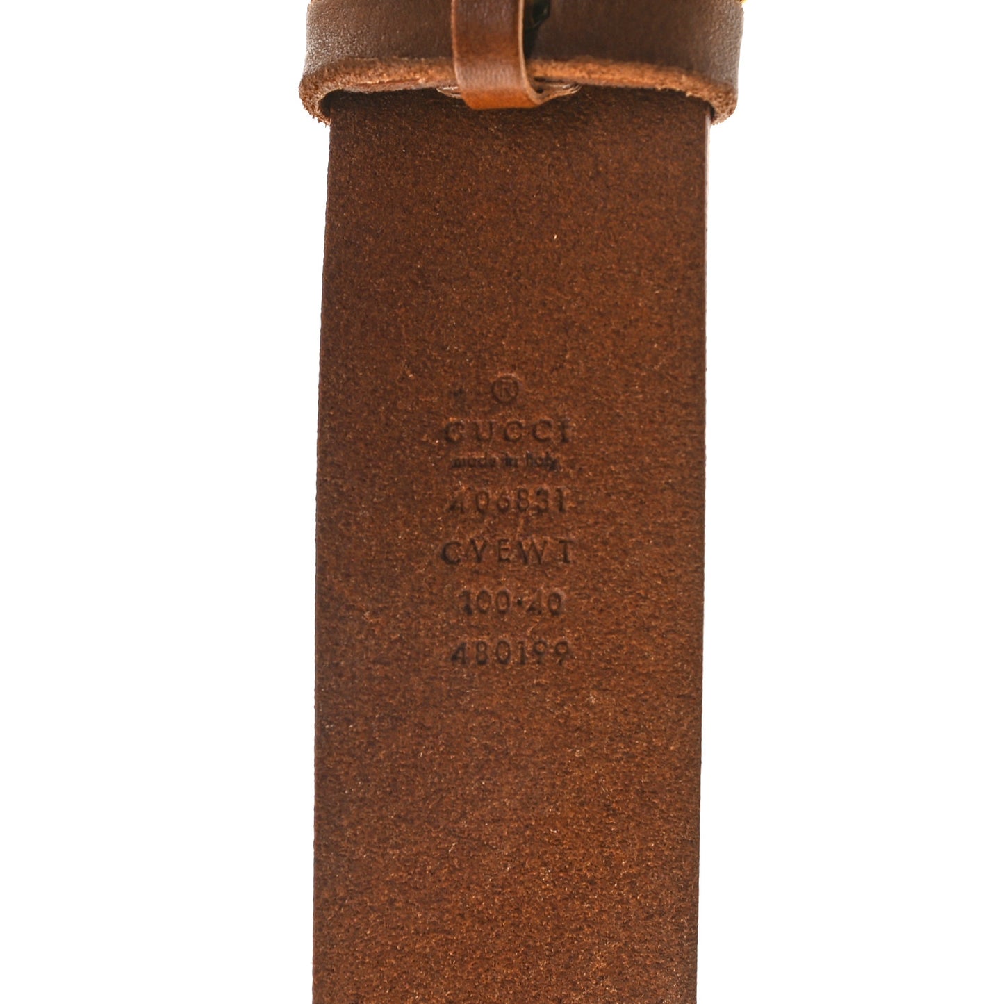 Faded Calfskin L'Aveugle Par Amour Embroidered Double G 40mm Belt 100 40 Cuir