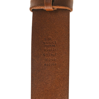 Gucci Faded Calfskin L'Aveugle Par Amour Embroidered Double G 40mm Belt 100 40 Cuir 3 of 3