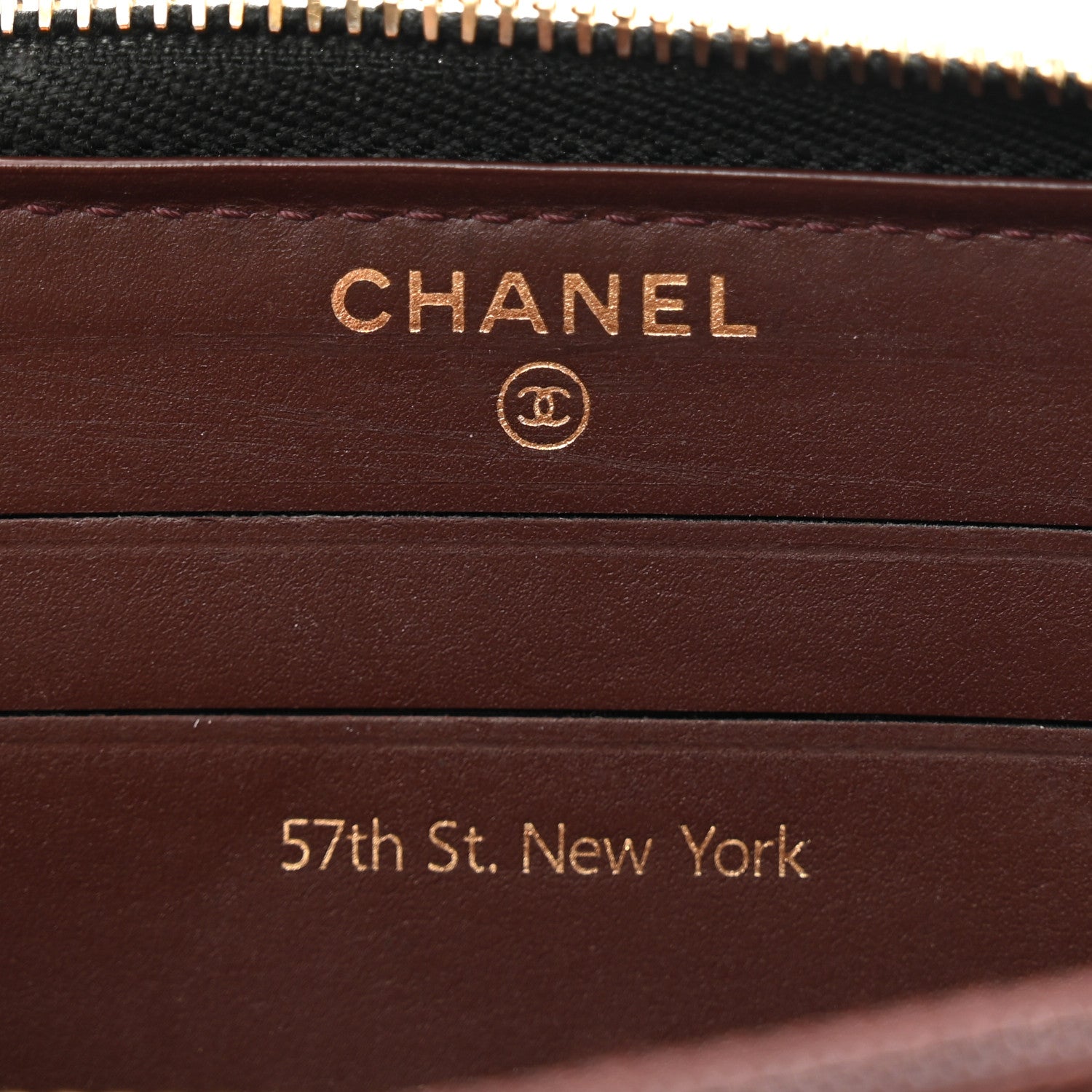 Chanel Aged Calfskin Quilted Small New York Charms 2.55 Reissue Zip Around Wallet Black 7 of 12