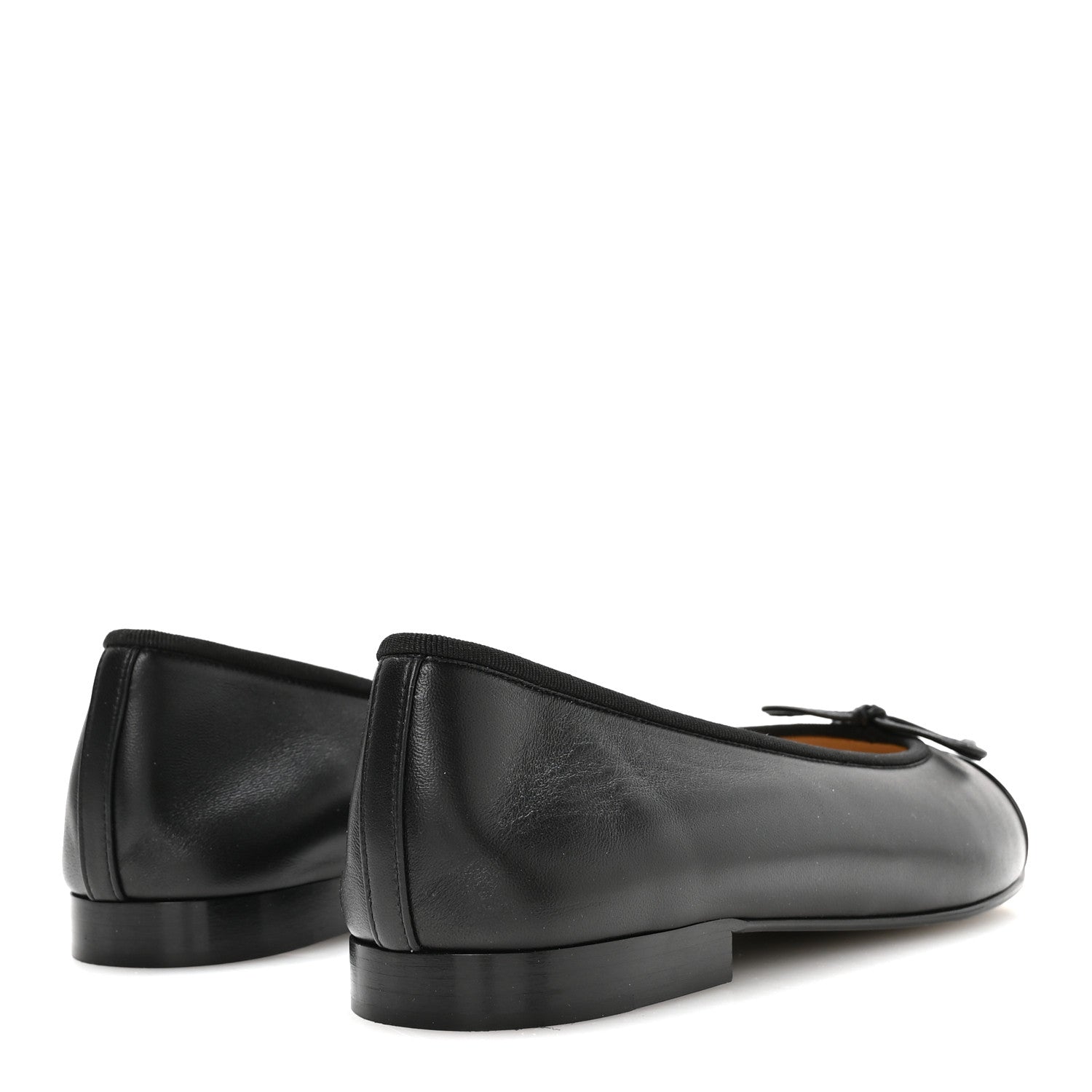 Chanel Lambskin Patent Cap Toe Ballerina Flats 39.5 Black 5 of 8