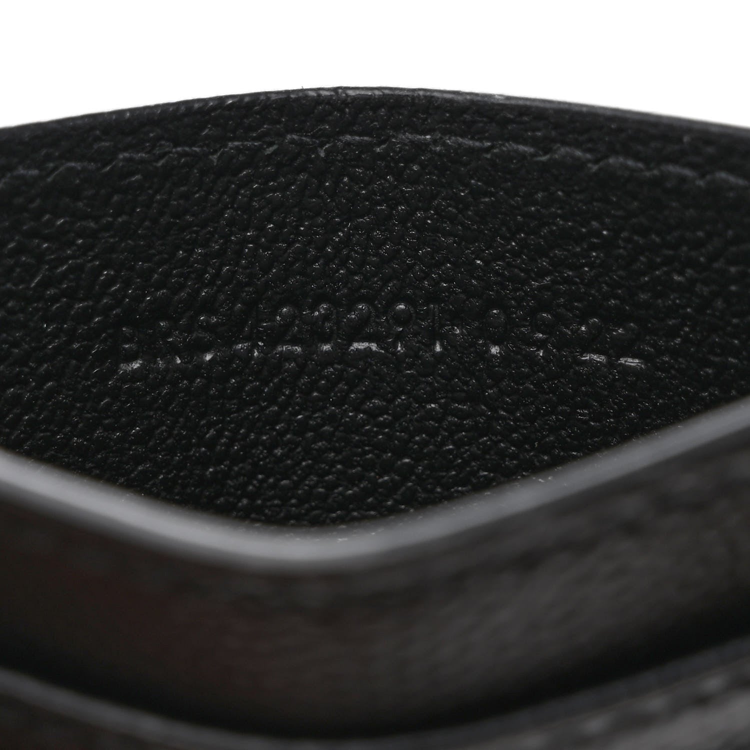 Saint Laurent Grain De Poudre Matelasse Chevron Monogram Credit Card Case Black 7 of 7